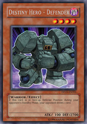 Destiny Hero - Defender - DP05-EN006 - Rare - 1st Edition x1 - Heavily Played-image