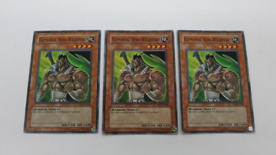 3x ELEMENTAL HERO WILDHEART UNLIMITED  EDITION EEN-EN008 COMMON YUGIOH  NM-image