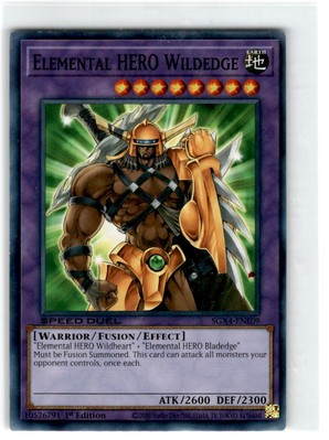 Yu-Gi-Oh! Speed Duel Elemental Hero Wildedge Common SGX4-ENE09 HP 1st Edition-image