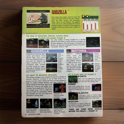 Godzilla Nintendo NES Video Game Vintage Print Ad/ Wall Art 1989-image