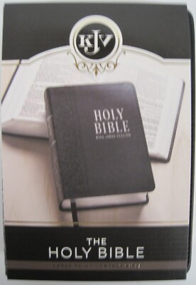 Holy Bible KJV, Compact, Black Faux Leather, Large Print (SC OVSZ)-image