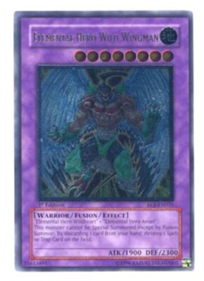Elemental Hero Wild Wingman - EOJ-EN035 - Ultimate Rare - 1st Edition Moderately-image