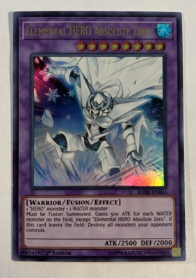 Yu-Gi-Oh Elemental HERO Abolute Zero BLHR-EN065 Ultra Rare NM-image