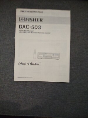 Fisher DAC-503 Automatic Digital 5 Disc CD Changer  Original Owners Manual.-image