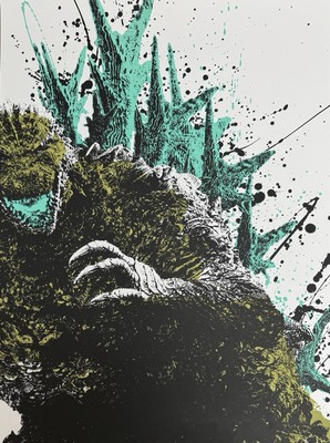 Godzilla Minus One  screen-printed glow poster -image