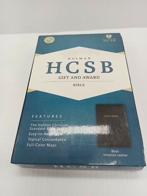 HCSB Gift & Award Bible, Black Imitation Leather Easy-to-read, Maps, Holman EUC-image