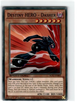 Yu-Gi-Oh! Speed Duel Destiny Hero- Dasher Common SGX1-ENB05 Lightly Played 1st-image