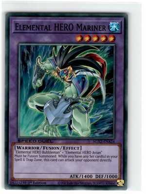 Yu-Gi-Oh! Speed Duel Elemental Hero Mariner Common SGX2-ENA24 Lightly Played 1st-image