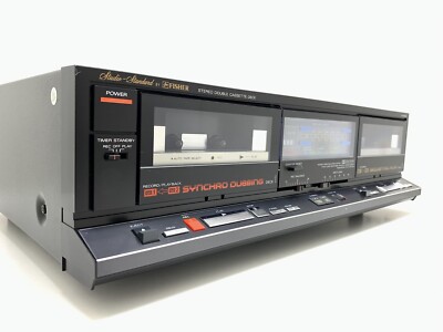 FISHER CR-W872 Metal Tape Deck Double Cassette Vintage 1986 Refurbished Good-image