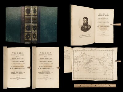 1818 RUSSIA 1ed Voyages of Ivan Krusenstern Fedorovich Pacific Ocean Science MAP-image