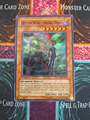 Yu-Gi-Oh! TCG Destiny Hero - Double Dude POTD-EN012 Super Rare 1st Ed Near Mint-image