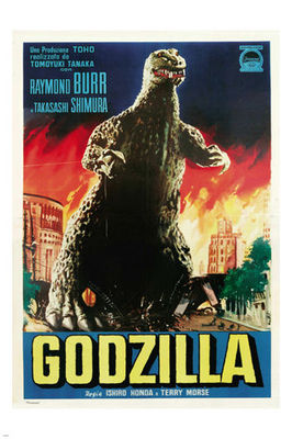 GODZILLA - FIRE POSTER - 24x36 CLASSIC MOVIE 9320-image