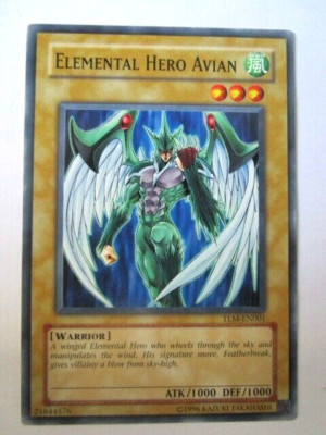 Yugioh! Elemental Hero Avian Tlm-En001 Common Unlimited Light Play!!-image