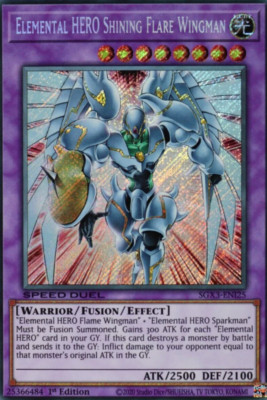 Elemental HERO Shining Flare Wingman - SGX3-ENI25 - Secret Rare - NM-image
