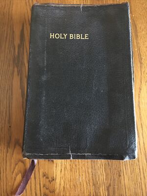 Holy Bible Black Leather RSV Revised Standard Version Vintage 1962 USA The World-image