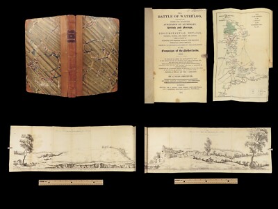 1815 Battle of Waterloo Napoleon Netherlands Campaign Color Illustrated MAPS-image