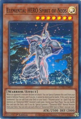 Yugioh! LP Elemental HERO Spirit of Neos - POTE-EN001 - Super Rare - 1st Edition-image