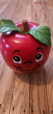 Vintage 1972 Fisher Price Happy Apple Rolly Poly Chime Sound And Stem -image