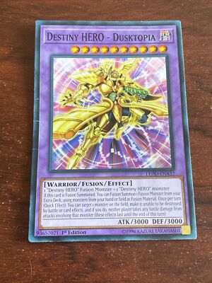 Yugioh! Destiny HERO Dusktopia LEHD-ENA32 1st Edition B9237-image