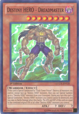 Yu-Gi-Oh Card - LCGX-EN125 - DESTINY HERO - DREADMASTER (super rare holo) - NM/M-image