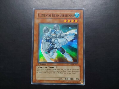 Yugioh - Elemental Hero Bubbleman YSDJ-EN017 Super Rare 1st Edition-image