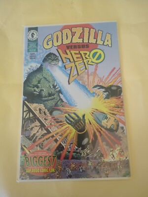 GODZILLA VERSUS HERO ZERO #1 - Dark Horse (1995), Cover by Art Adams, VG cond...-image