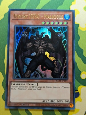 Destiny HERO - Malicious - RA03-EN001 - 1st Edition - Ultra Rare-image