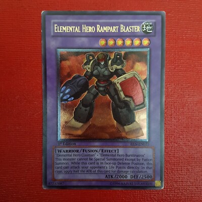 Yugioh Elemental Hero Rampart Blaster EEN-EN033 1st Edition Ultimate Rare-image
