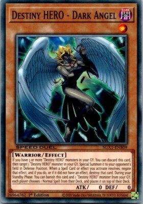 Destiny HERO - Dark Angel SGX1-ENB09 Speed Duel GX: Duel Academy Box 1st Edition-image