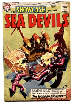 SHOWCASE COMICS #27-SEA DEVILS-RUSS HEATH ART-Grey Tone--DC-image