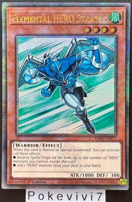 YU-GI-OH! Card ELEMENTAL HERO STRATOS RA03-EN177 QCSR NEW-image