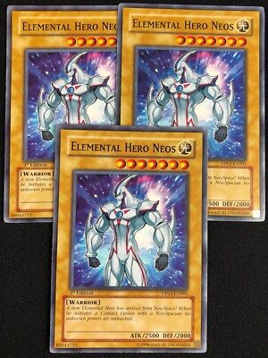 YUGIOH ELEMENTAL HERO NEOS DP03-EN001 1ST COMMON X3 (NM)-image