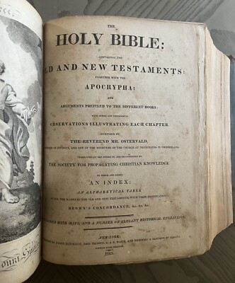 1813 American Bible RARE New York Evert Duyckinck w/ Maps Engravings John Scoles-image
