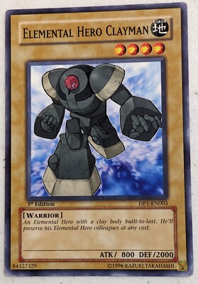 Yu-Gi-Oh! TCG Elemental Hero Clayman The Lost Millenium TLM-EN003 1st Edition...-image