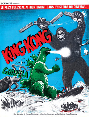 King Kong Vs Godzilla (1962) horror cult movie poster 24x31 inches approx.-image