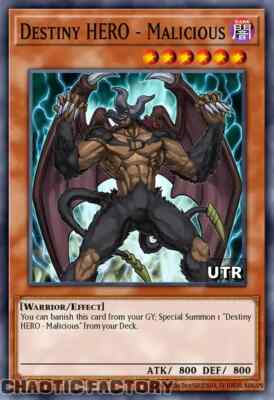 YUGIOH RA03-EN001 Destiny HERO - Malicious Ultimate Rare 1st Edition NM-image