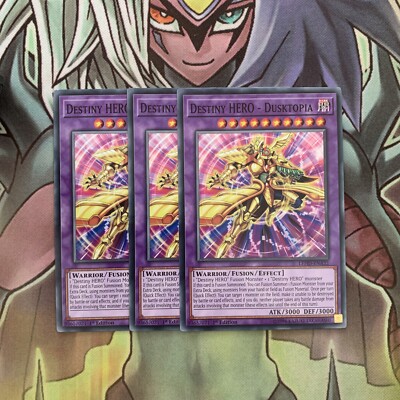 LEHD-ENA32 x3 Destiny HERO - Dusktopia Common Excellent Condition Yugioh-image