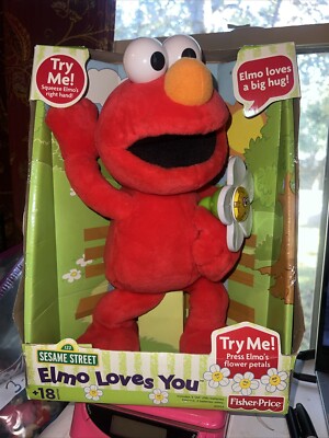 Vintage 2003 Fisher-Price Elmo Loves You Plush Sesame Street NBRB-image
