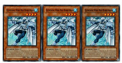 Yugioh- 3X Elemental Hero Neo Bubbleman - Common - Unlimited - SOI-EN004 - NM-image