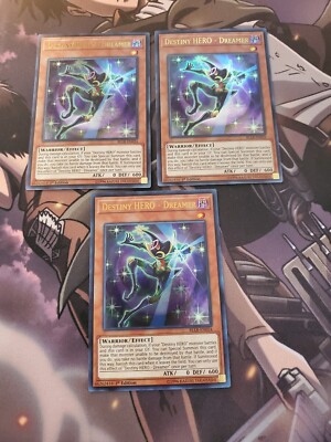 Yugioh - Destiny HERO - Dreamer BLLR-EN024 NM 1st ed Ultra Rare x3-image