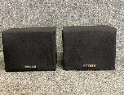 Fisher Home Theater Surround Sound Pro Logic Speakers Pair In Black WS-R424-image