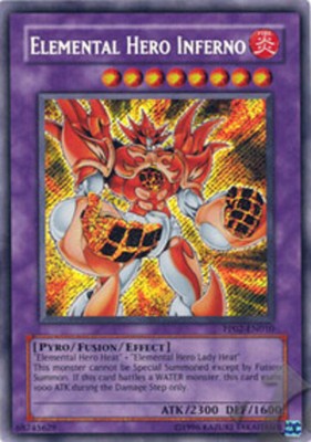 4x Moderately Played Elemental Hero Inferno - PP02-EN010 - Secret Rare - Unlimit-image