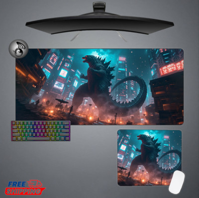 Godzilla In City Gaming Mouse Pad With NonSlip Rubber Base Desk Mat-image