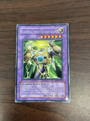Yugioh! Elemental Hero Thunder Giant DP1-EN011 Rare Unlimited-image