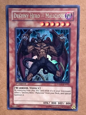 yugioh Destiny HERO - Malicious DP05-EN011 1st Edition Ultra Rare Near Mint-image