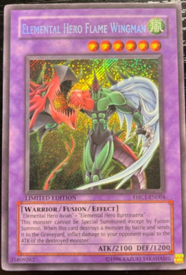 Elemental Hero Flame Wingman (EHC1-EN004) - Secret Rare - Yugioh *FREE SHIPPING-image