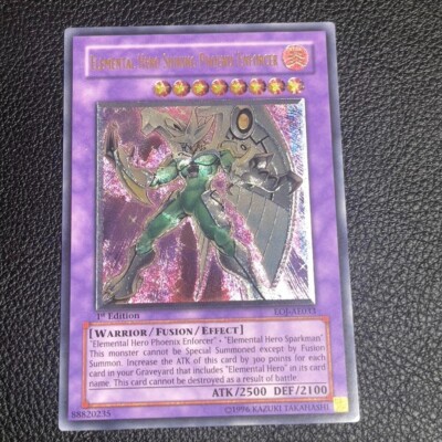 E-Hero Shining Phoenix Phoenix Enforcer EOJ-AE033 1st ED Ultimate YuGiOh English-image