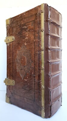 1702 BIBLE in DUTCH MASSIVE FOLIO antique ILLUSTRATED w/6 MAPS incl. WORLD'S MAP-image