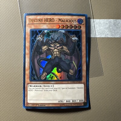 LEHD-ENA04 Destiny Hero - Malicious Ultra Rare 1st Edition NM Yugioh Card -image