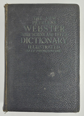 The New Peerless Webster Home School and Office Dictionary, 1931 Leather HC-image